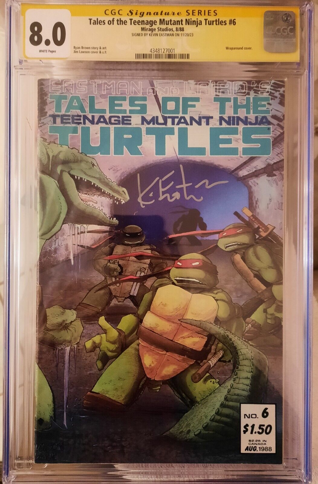 Tales of the Teenage Mutant Ninja Turtles #6 Mirage CGC SS 8.0 By Kevin Eastman