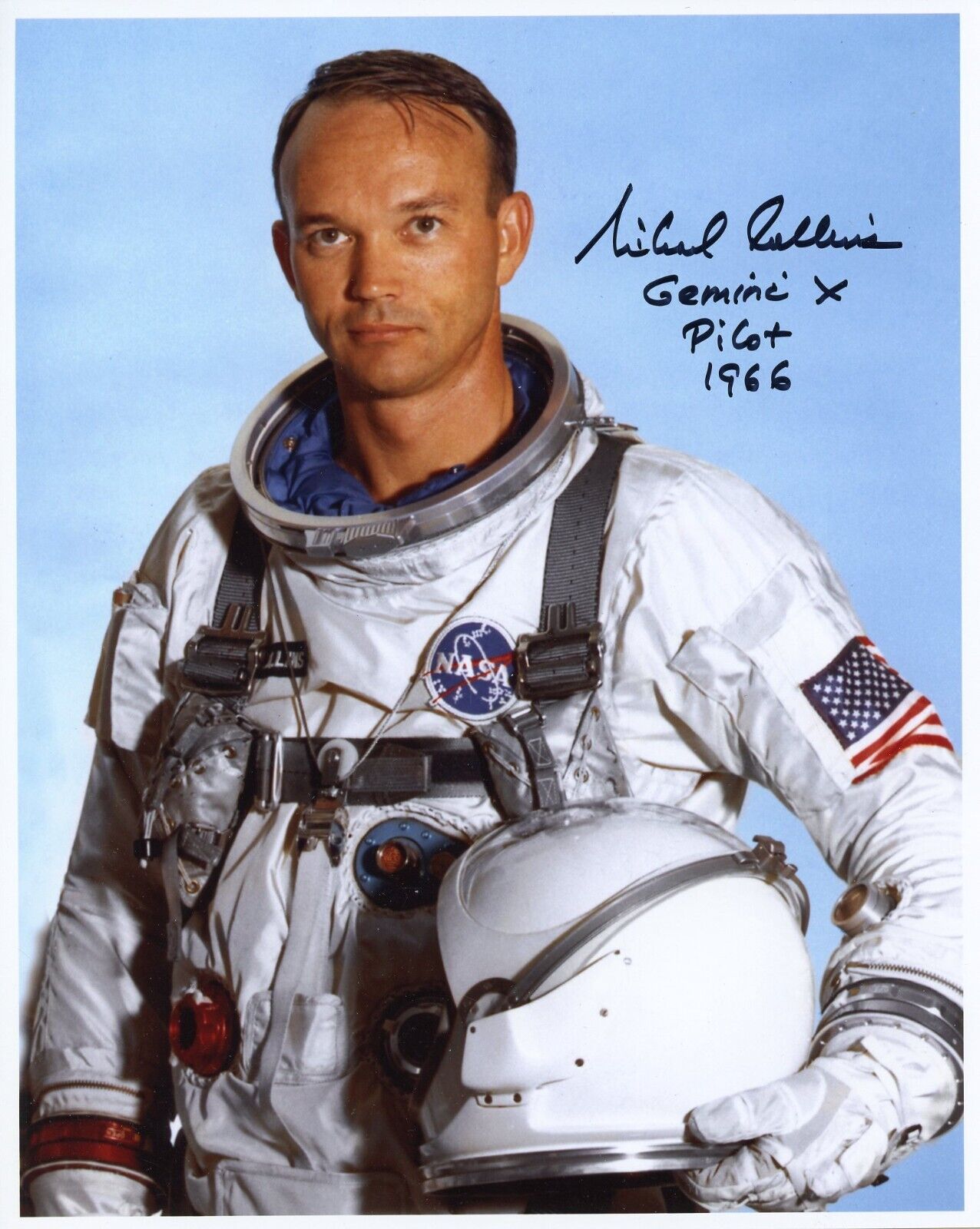 Astronaut Archives offers signed  Michael Collins Uncommon spacesuit glossy