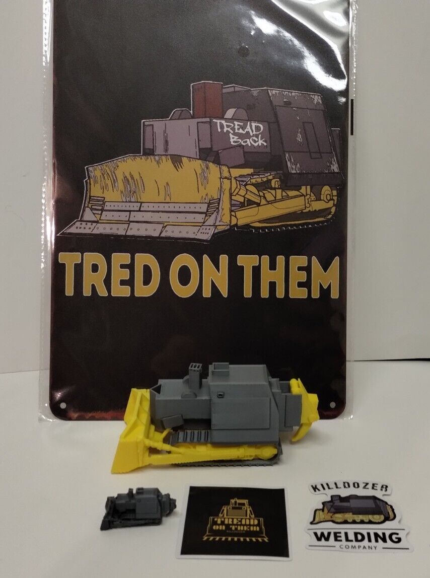 NEW 5” Custom  Killdozer Model With Metal Sign And Stickers Bundle 