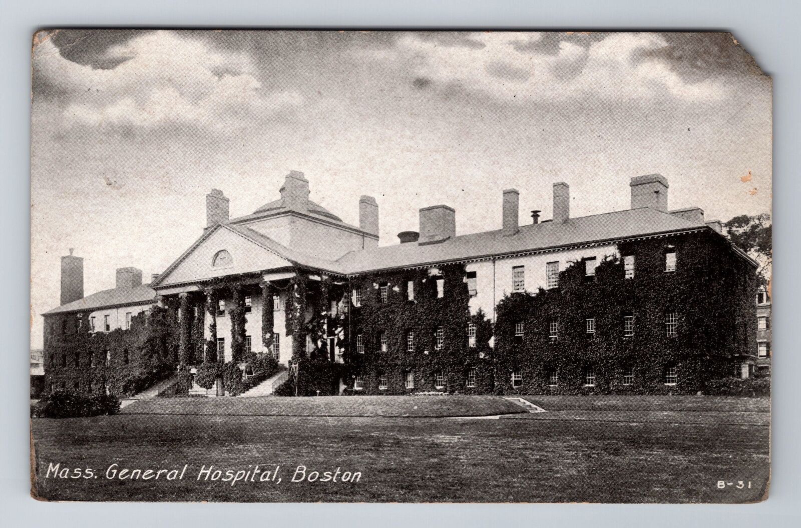 Boston MA-Massachusetts, General Hospital, Antique, Vintage c1909 Postcard
