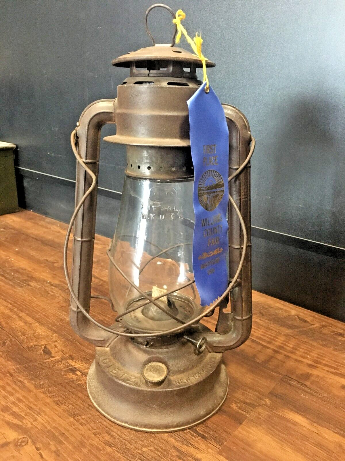 Antique Dietz No 2 Blizzard Lantern Patent Date 12-4-23 On Globe Fitzall, NY USA