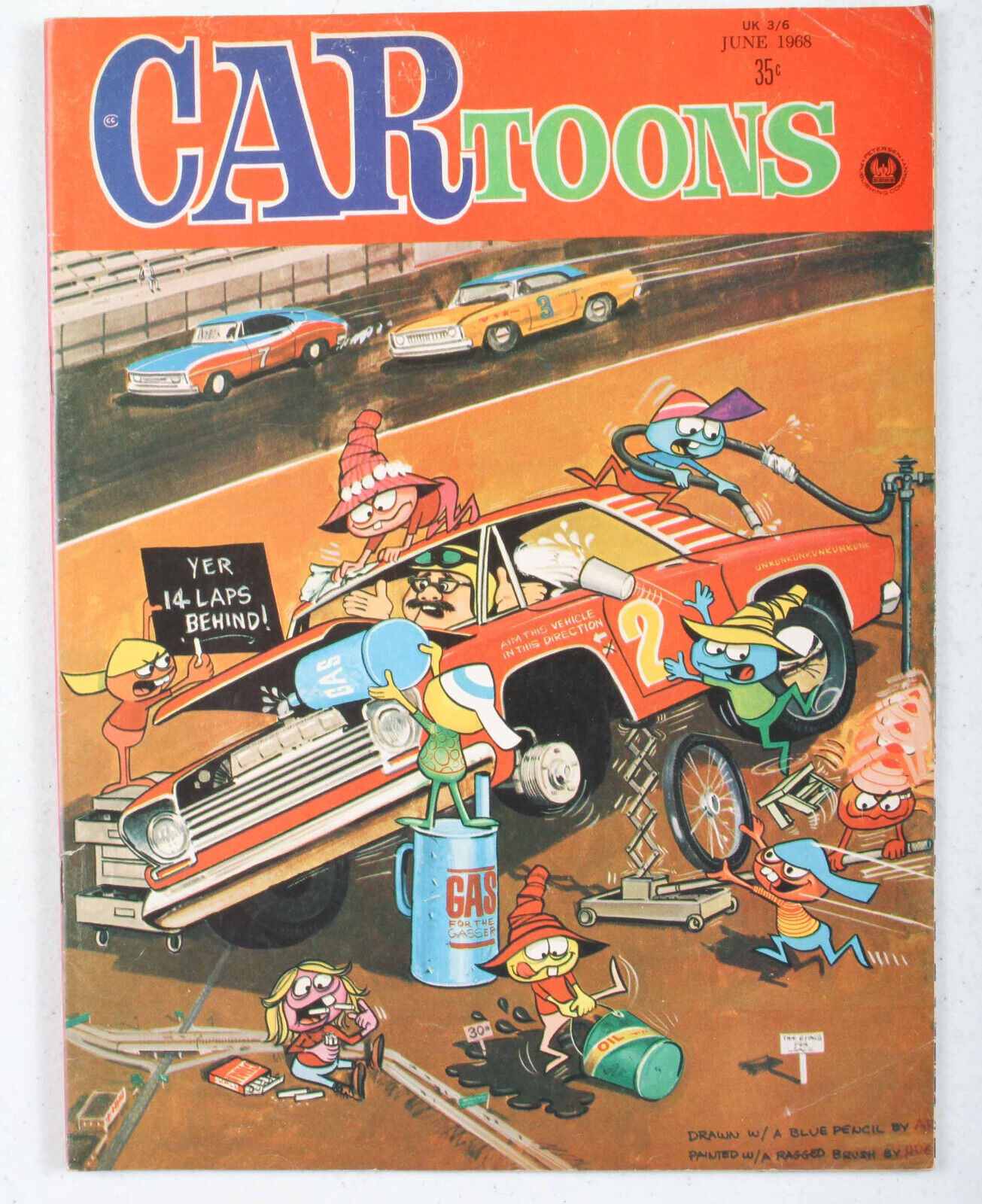 Vintage 1968 June #41 CARTOONS Racing Comic Book Complete 52 Pages