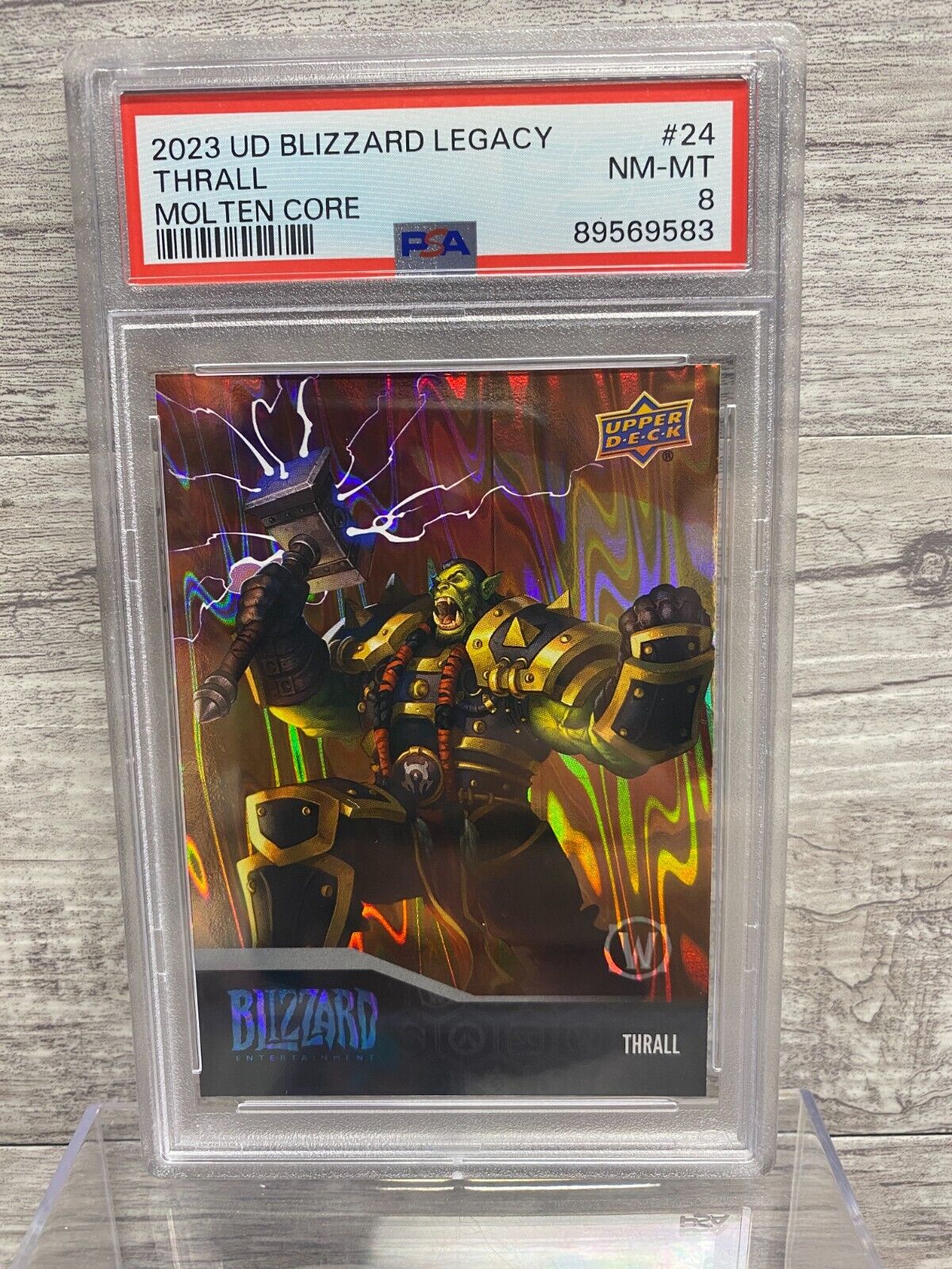 2023 Upper Deck Blizzard Legacy Collection Thrall Molten Core PSA 8 NM-MT