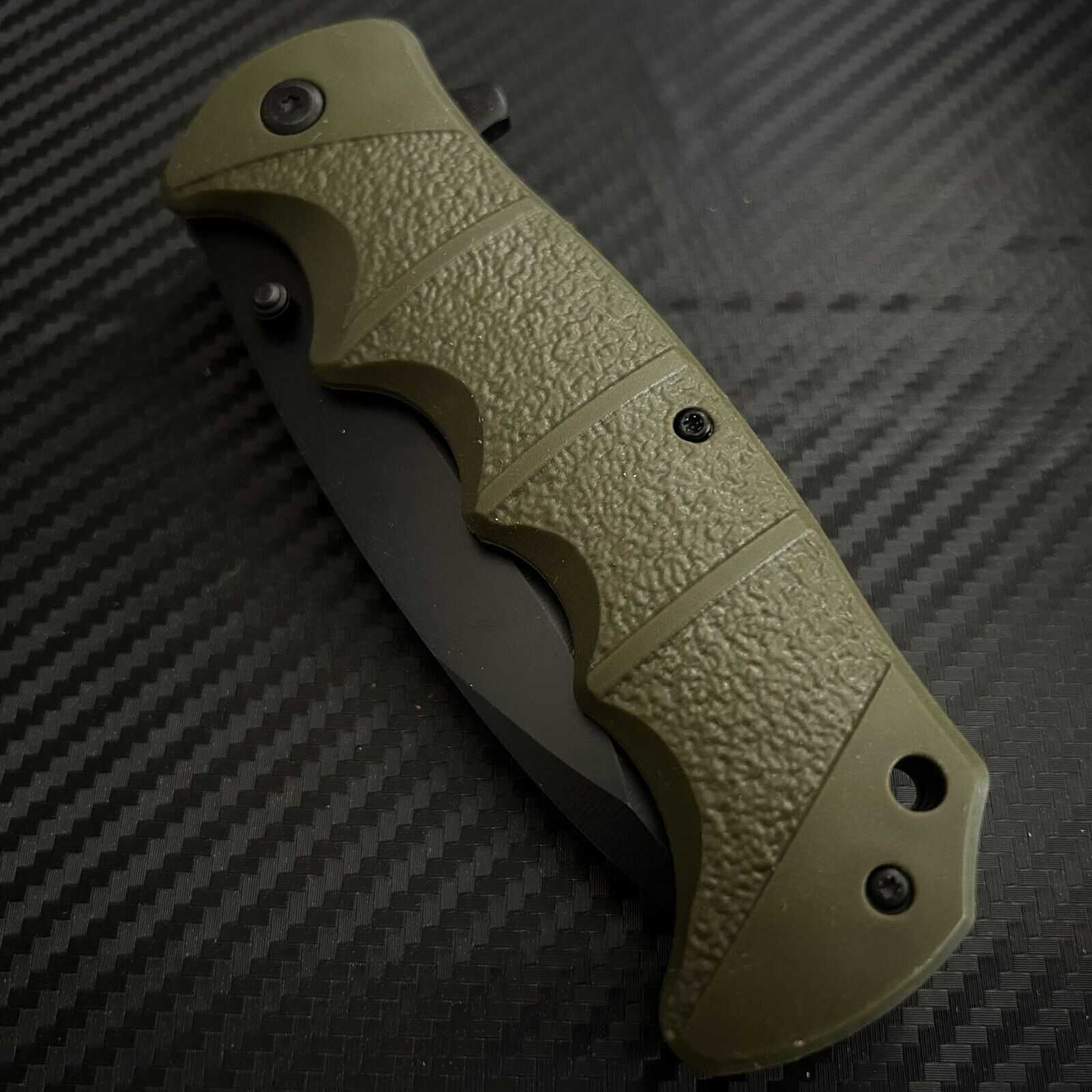 9”Green Military Tactical Combat Spring Assisted Open Blade Folding Pocket Knife