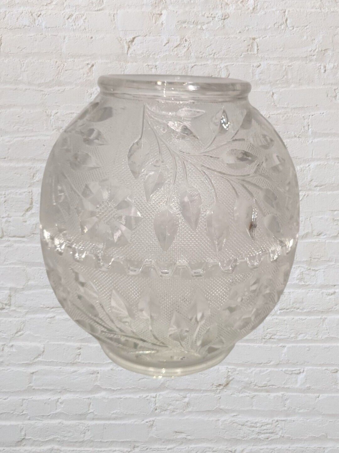 Vtg Fenton Glass 2pc Salem Ice Blue Wildflower Lace Fireball Fairy Lamp Inverted