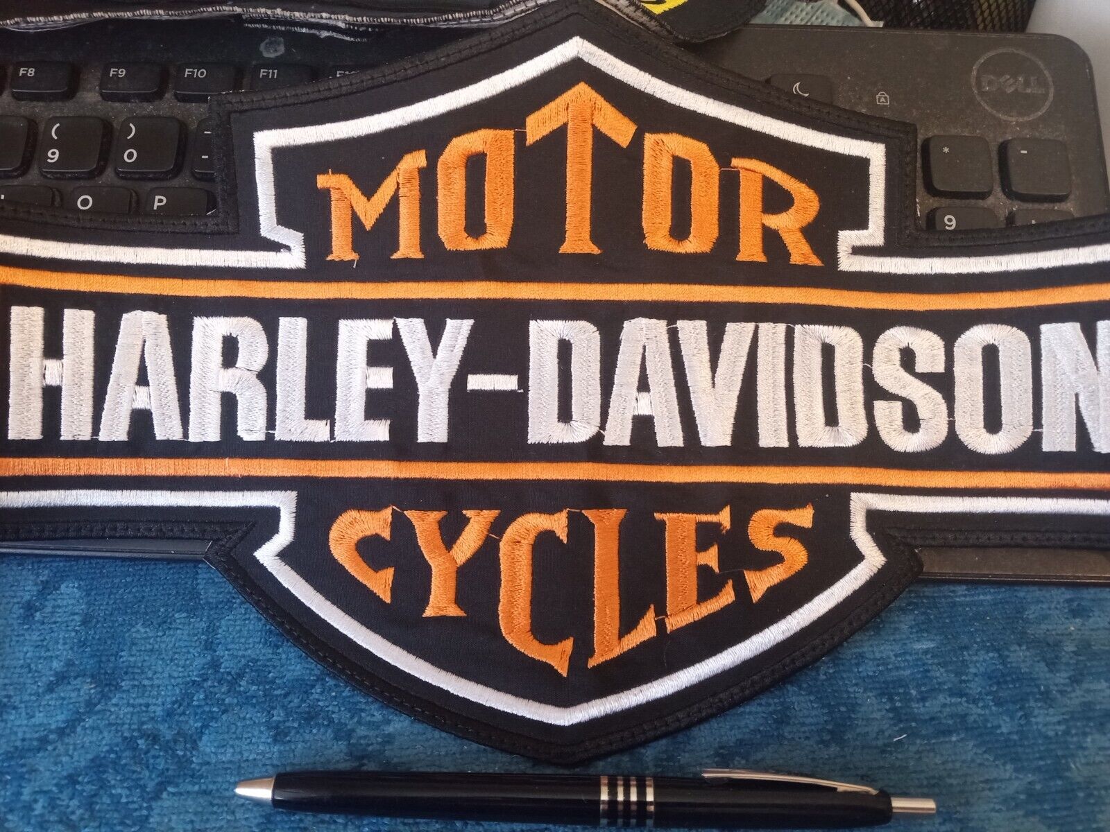HARLEY DAVIDSON Motorcycles HUGE SEW-ON EMBROIDERED BACK PATCH FOR JACKET