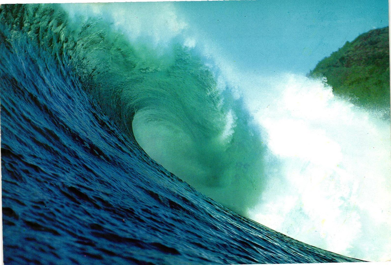 Vintage Postcard 4x6- Wave, HI