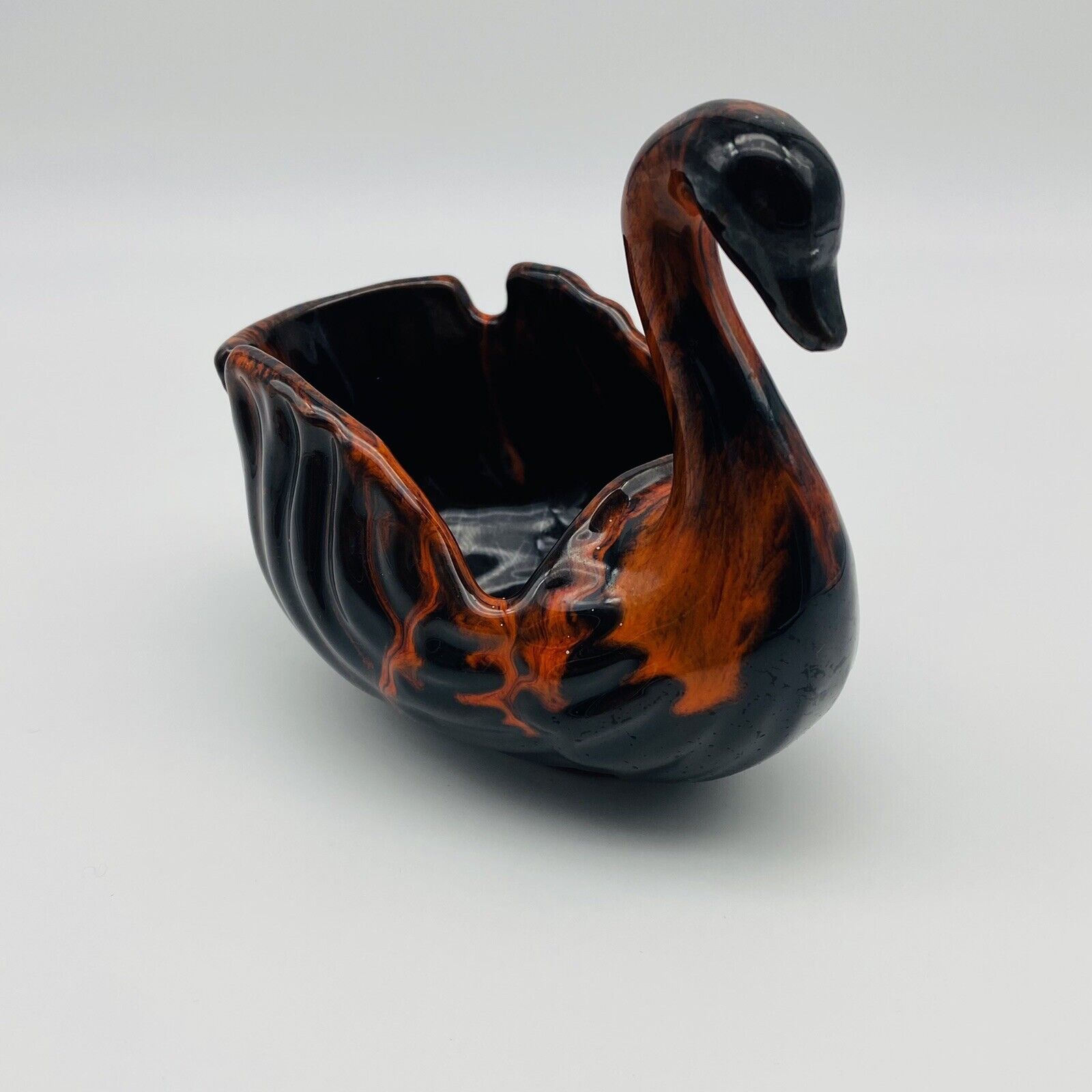 MCM Drip Glaze Swan Planter Ceramic Swan Statue Retro Vase Pot Canada Vintage 