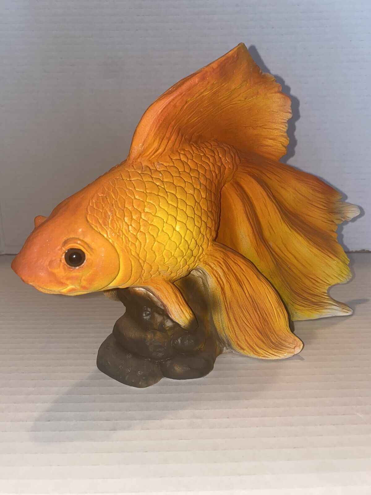 Vintage Universal Statuary Goldfish Statue Figurine Coastal Decoration 1994 Rare
