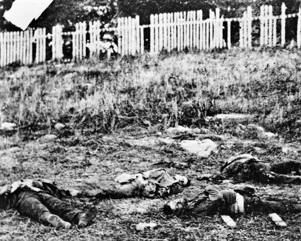 New 8x10 Civil War Photo: Dead Soldiers on the Antietam - Sharpsburg Battle
