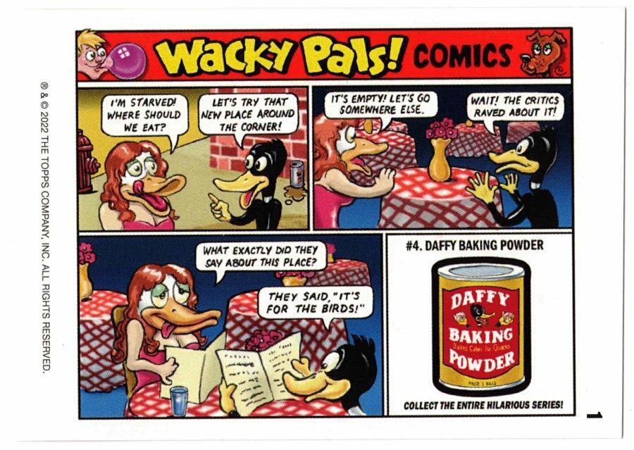 Wacky Packages Monthly July 2022 Wacky Pals Comics Card #1. Topps