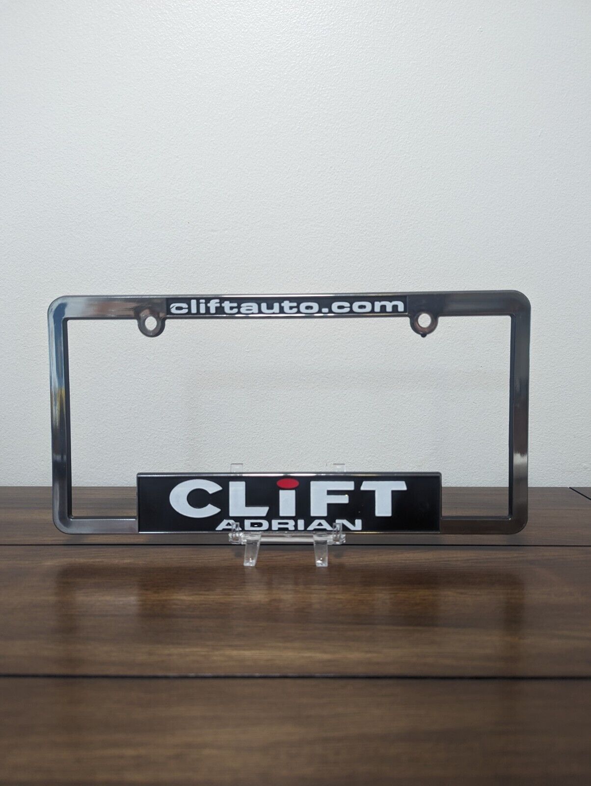 Clift Auto Adrian Michigan  License Plate Frame Plastic