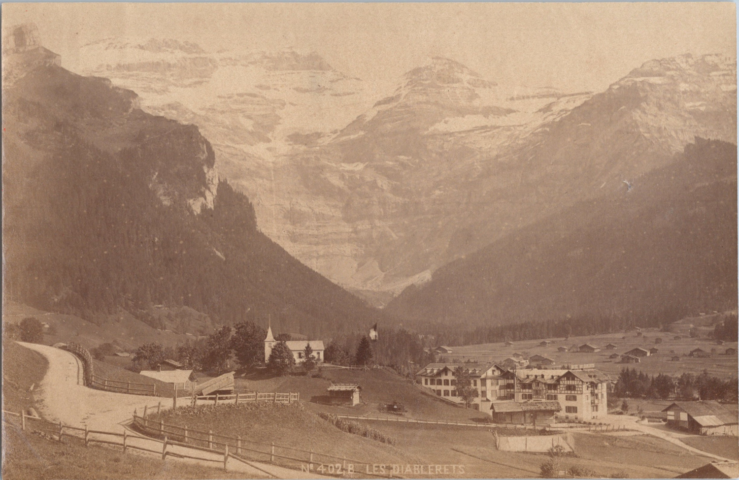 Switzerland, Les Diablerets, Vintage Print, ca.1880 Vintage Print Ep Print