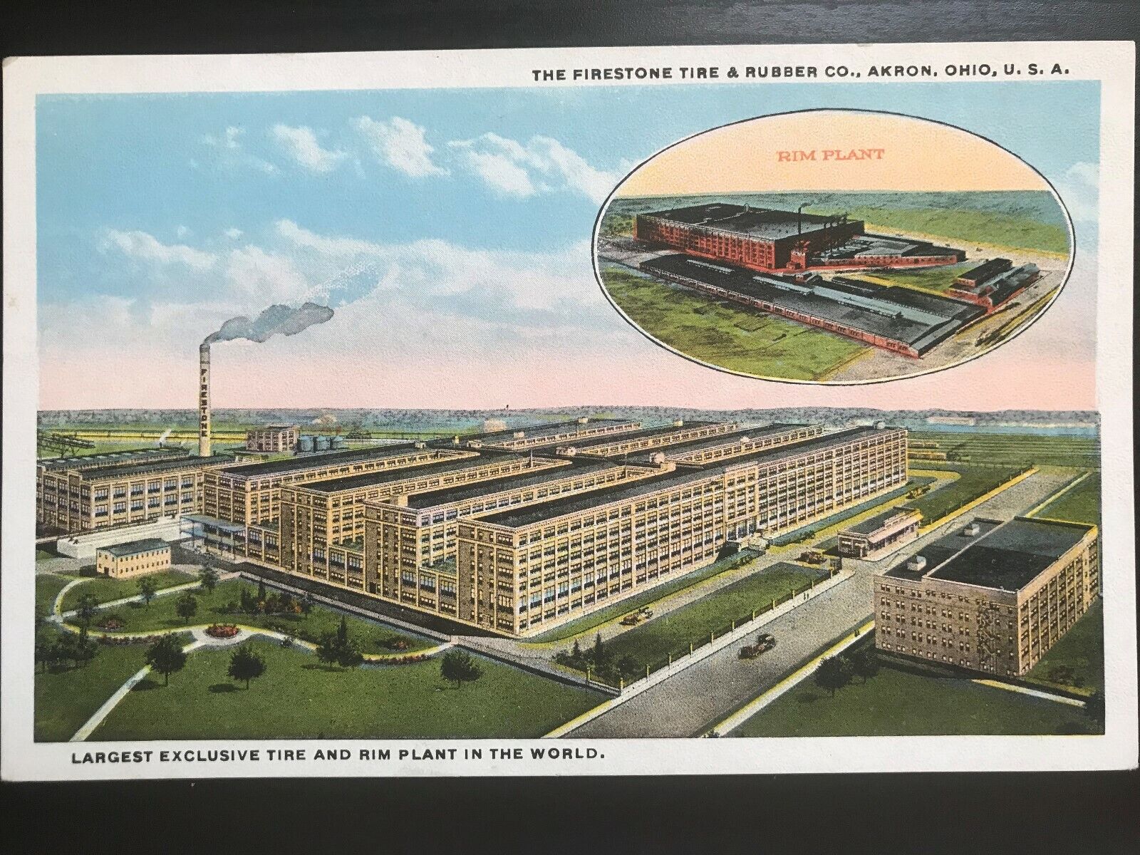Vintage Postcard 1915-1930 The Firestone Tire & Rubber Co. Akron Ohio (OH)