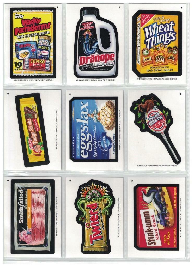 2022 TOPPS WACKY PACKAGES JANUARY Monthly 21 Sticker Card Base Set + Checklist