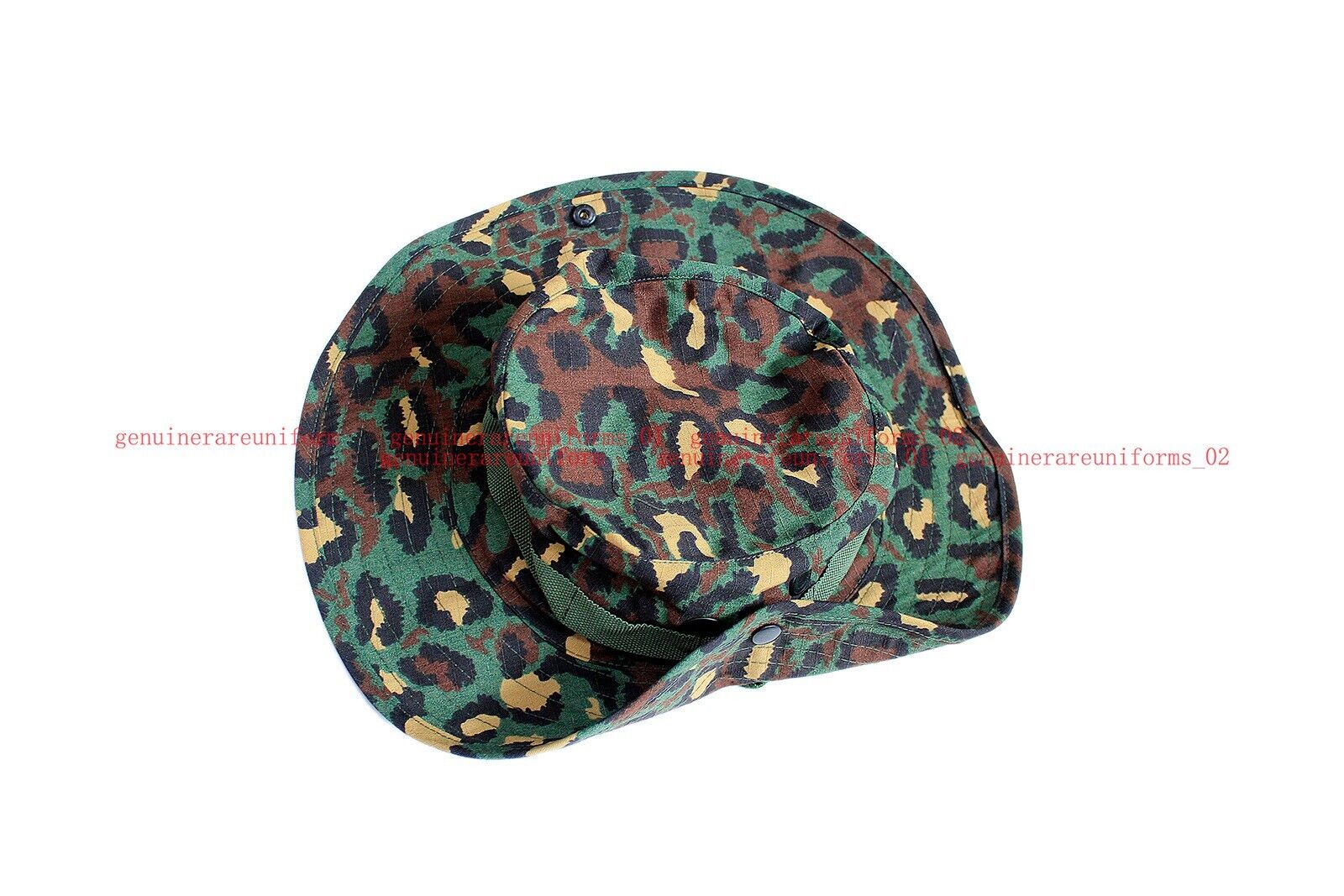 Rare Genuine African Ghana Immigration Border Forces Leopard Camo Boonie Hat Cap