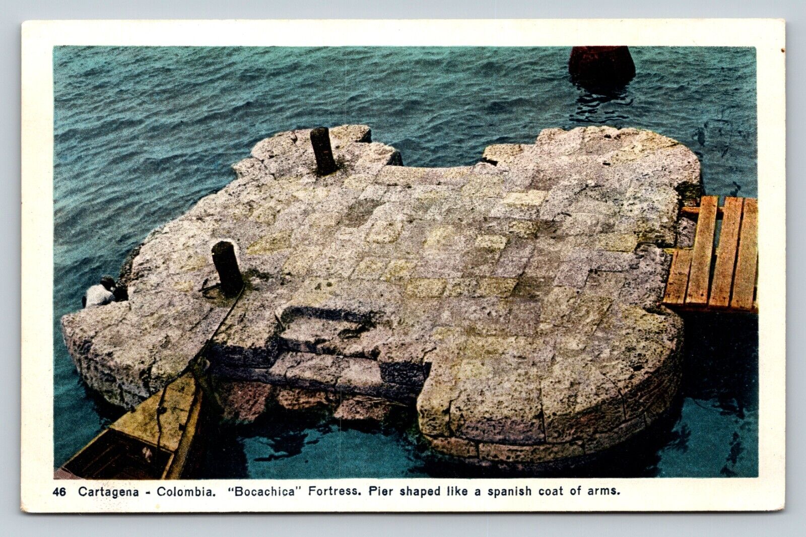 Cartagena Colombia Bocachica Fortress VINTAGE Postcard