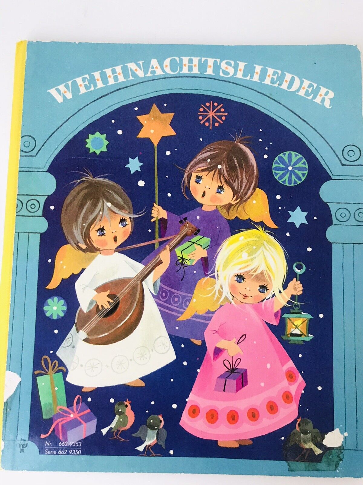 Vintage 1976 MCM German Children's Christmas Carol Song Book Beautiful Mod