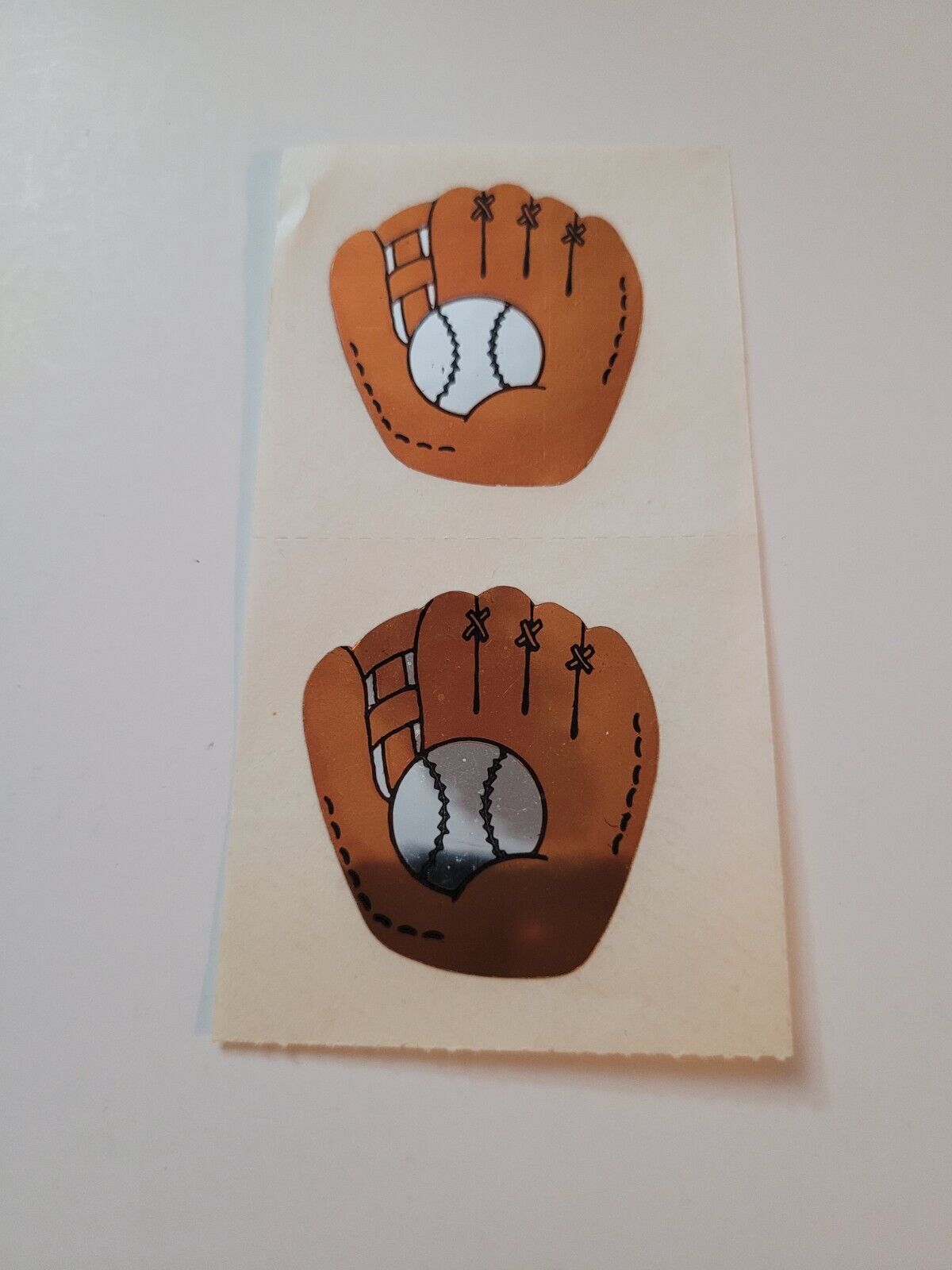 Vintage 1980's RUSS Sticker Square Baseball glove