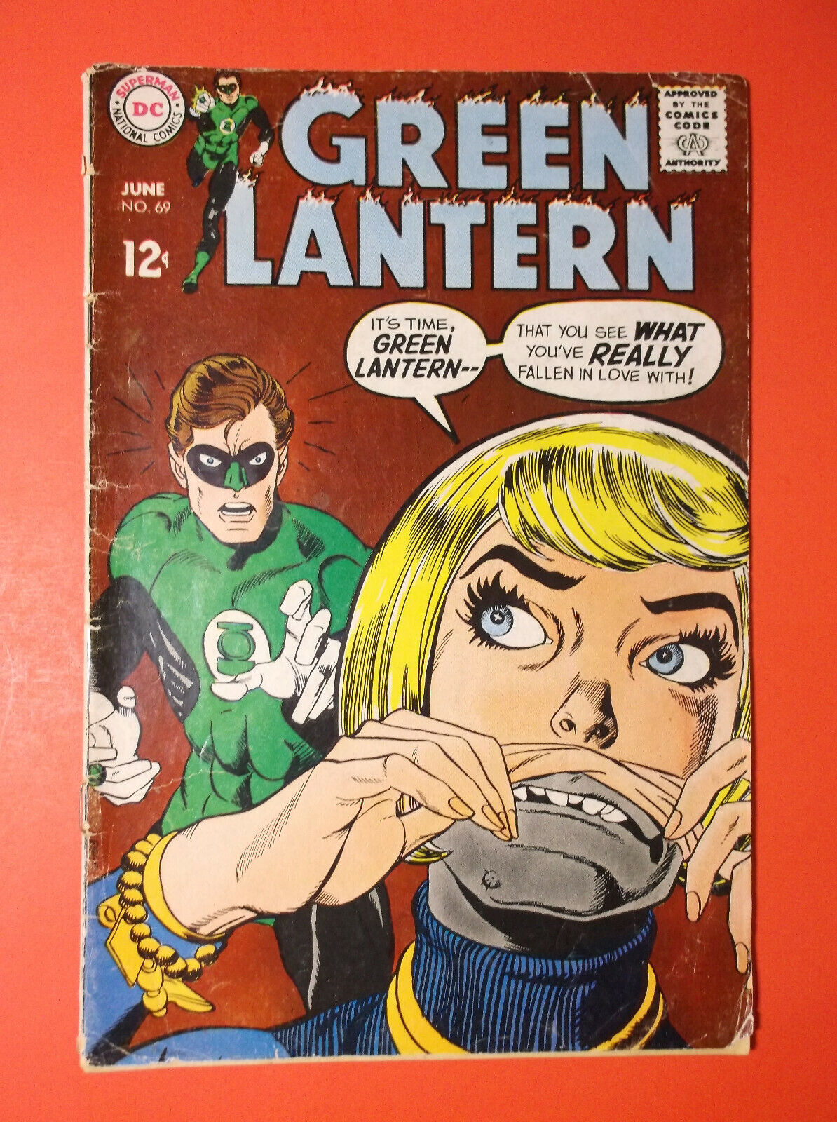GREEN LANTERN # 69 - G/VG 3.0 - 1969 GIL KANE COVER 