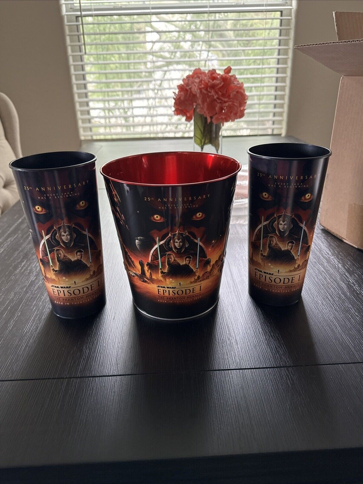 Cinemark Star Wars Episode 1 One 25th Anniversary Popcorn Tin And Cup Set