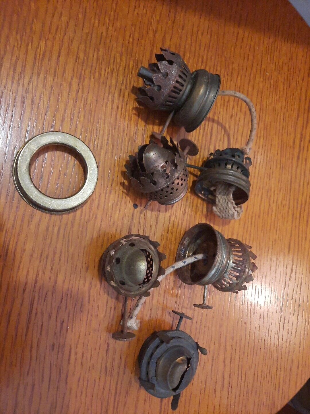 Vintage Old Mini Oil Lamp Burner Parts For Use,  Lot