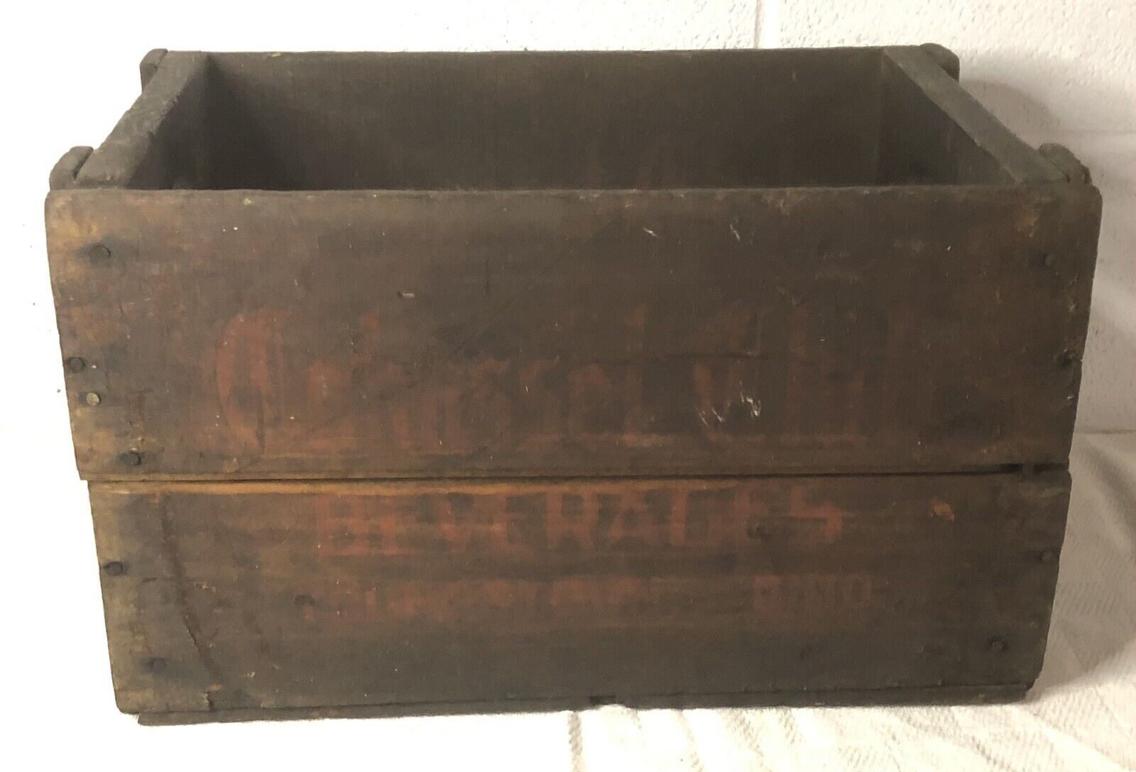 RARE Antique Vtg Cohasset Club Beverage Co. Youngstown Ohio Wood Crate Soda Pop