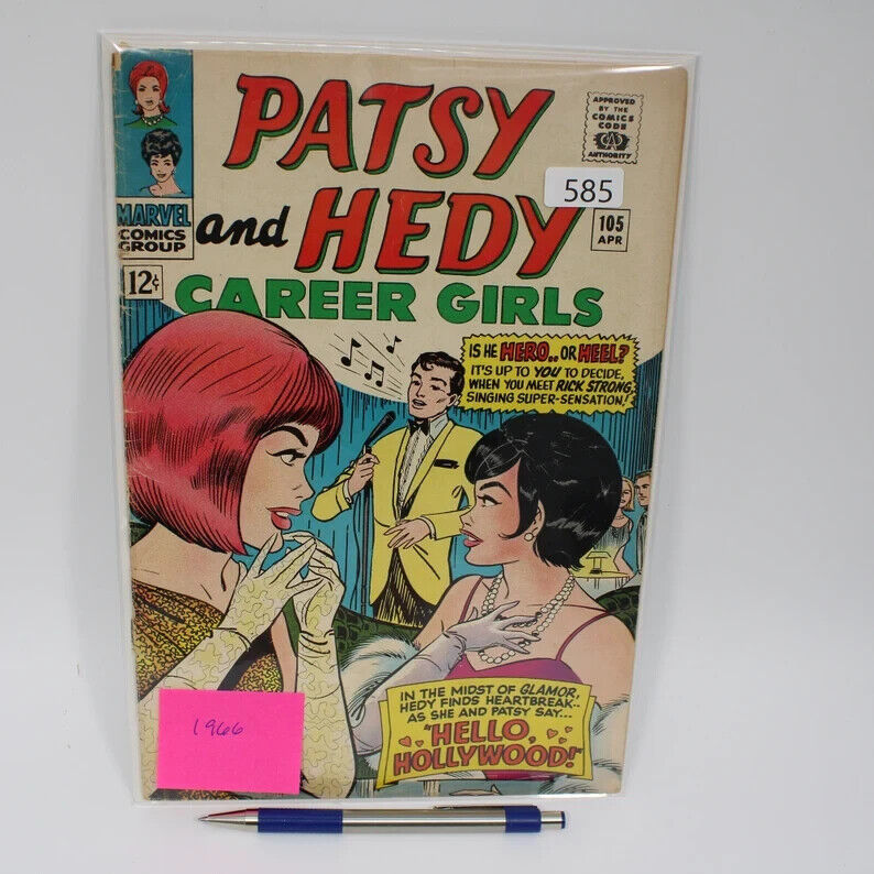 Patsy and Hedy Marvel Comic - 105 April 1966 - Good Condition in Plastic