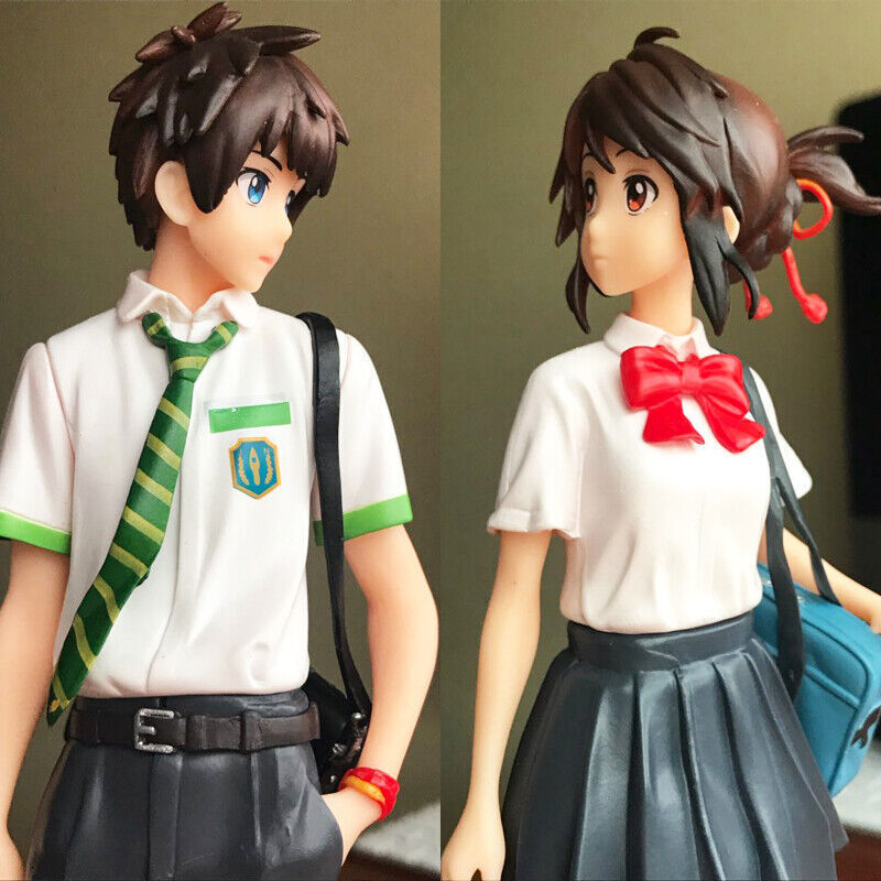 2Pcs/Set Anime Your Name Tachibana Taki & Miyamizu Mitsuha PVC Action Figure Toy