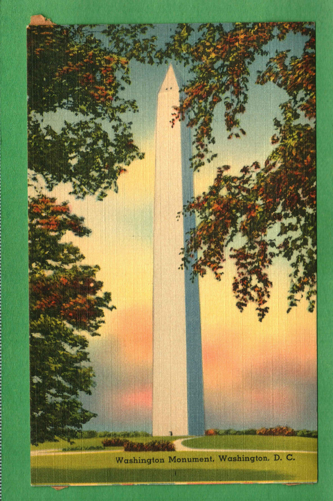 Postcard Washington Monument Washington D. C.