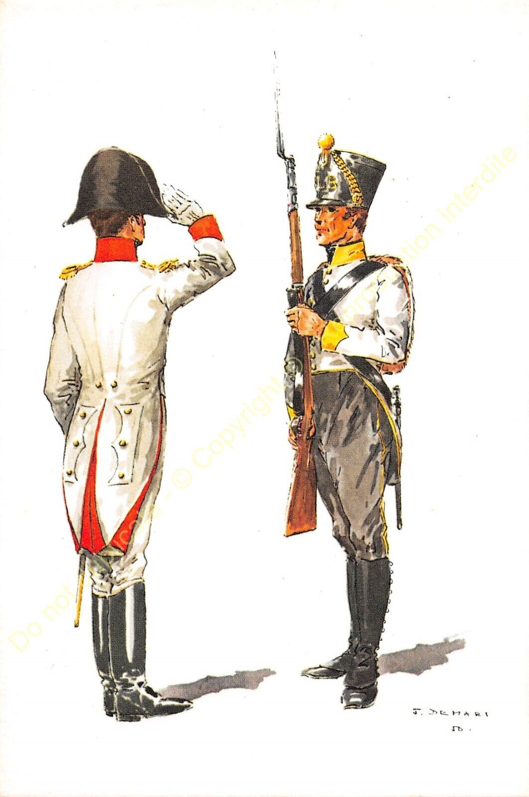 Illustration J.Demart Militaria Legion Belgian 1814