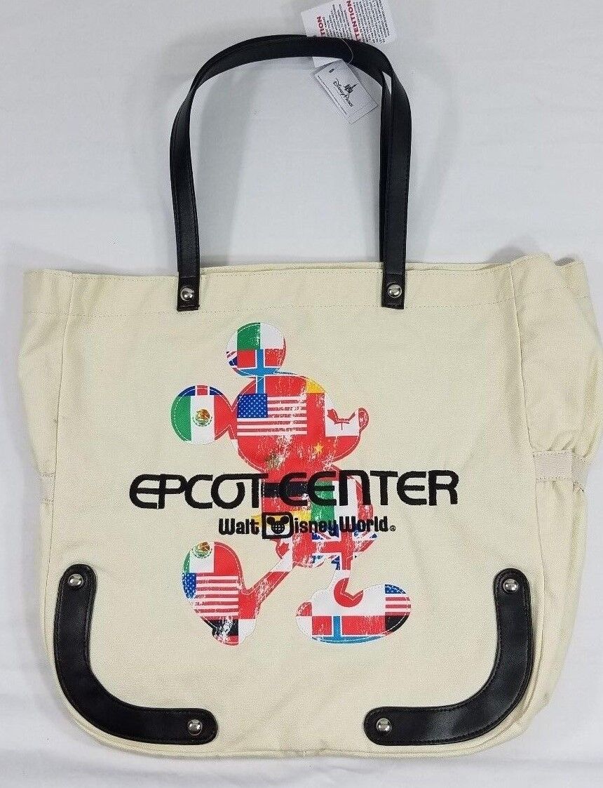 Epcot Center Canvas Tote Bag Handbag Walt Disney World Productions 