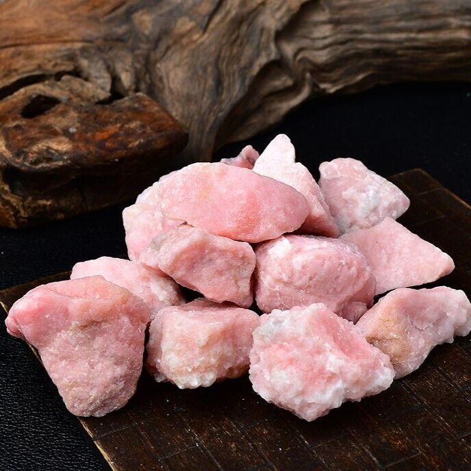 Raw Rough Pink Opal Chunks Healing Crystal Rocks Specimens for Jewelry DIY Gifts