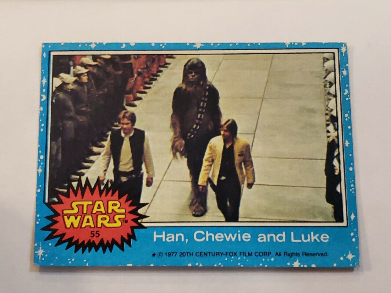 1977 Topps Star Wars Series 1- Han, Chewie and Luke #55 