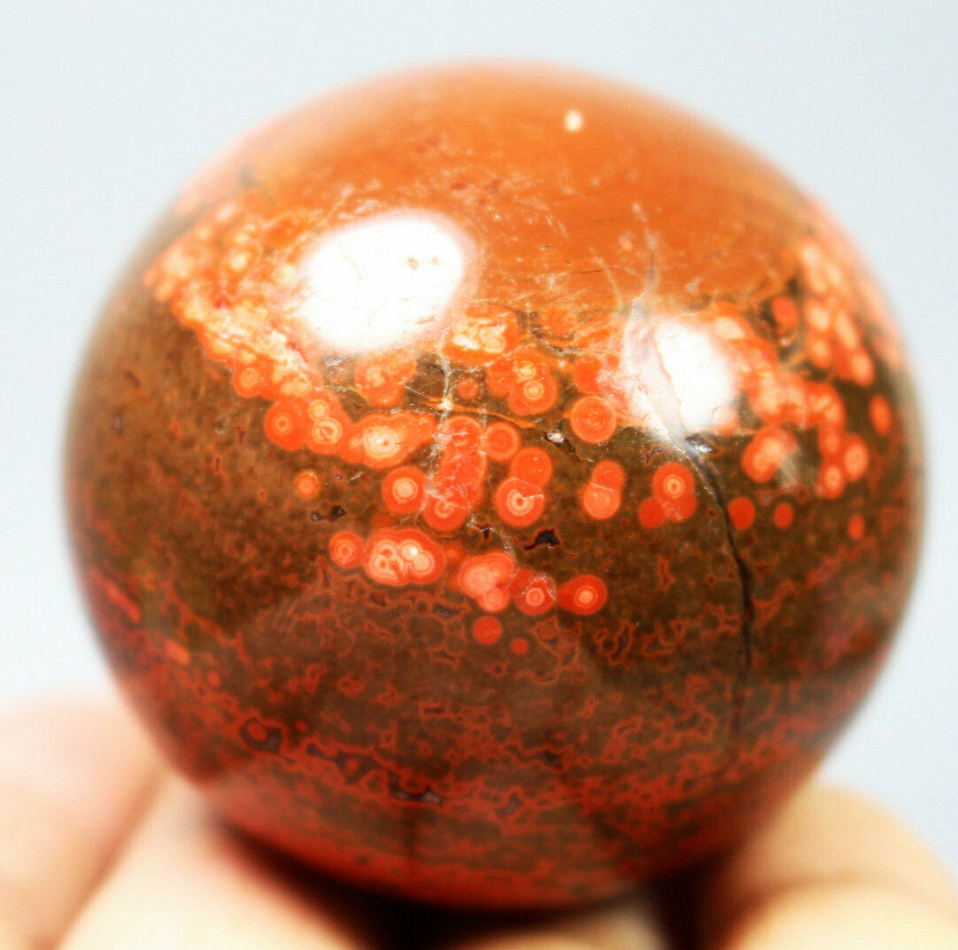 Beautiful  Amazing NATURAL OCEAN JASPER Agate Geode CRYSTAL Sphere Ball HEALING