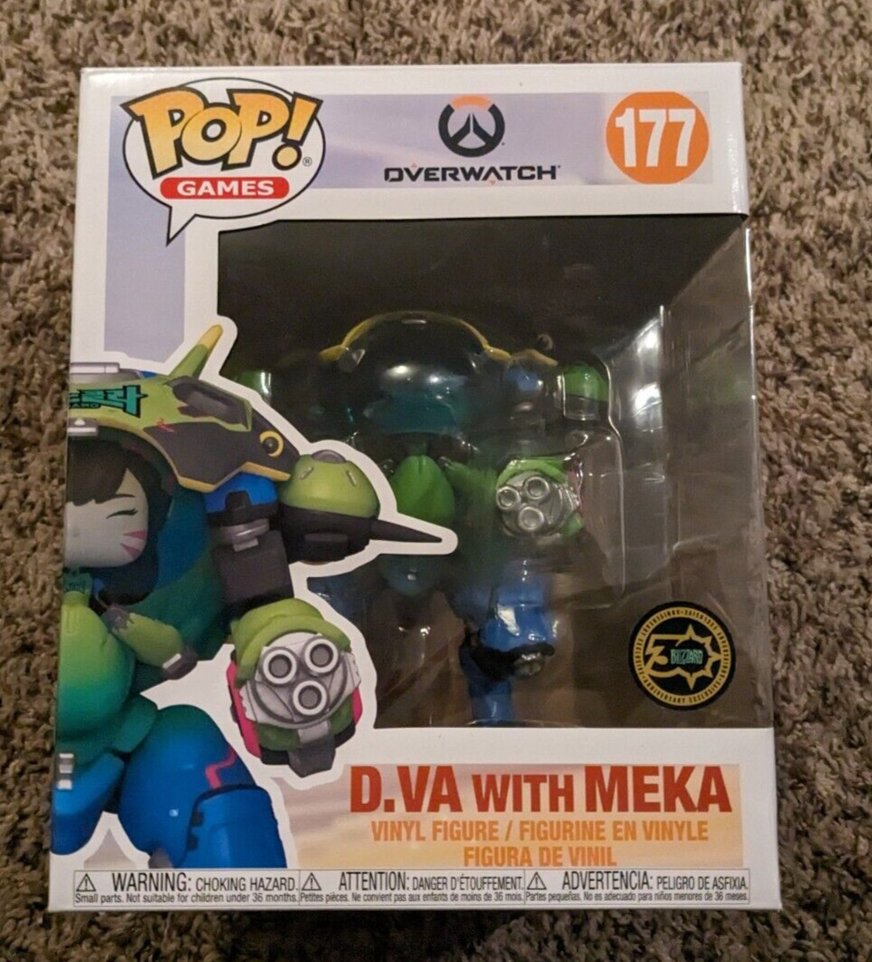 Funko Pop D.Va with Meka Blue Green Blizzard Nano Cola Figure #177 Overwatch 6\