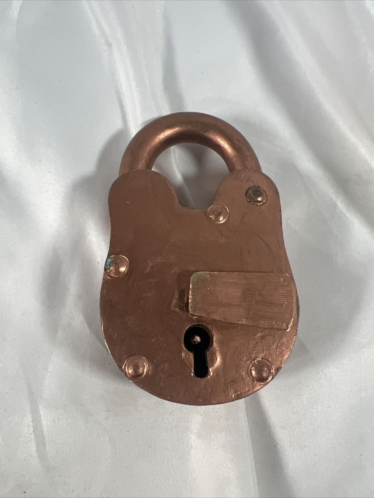 Vintage Antique Iron Padlock Lock No Key, No Markings-1