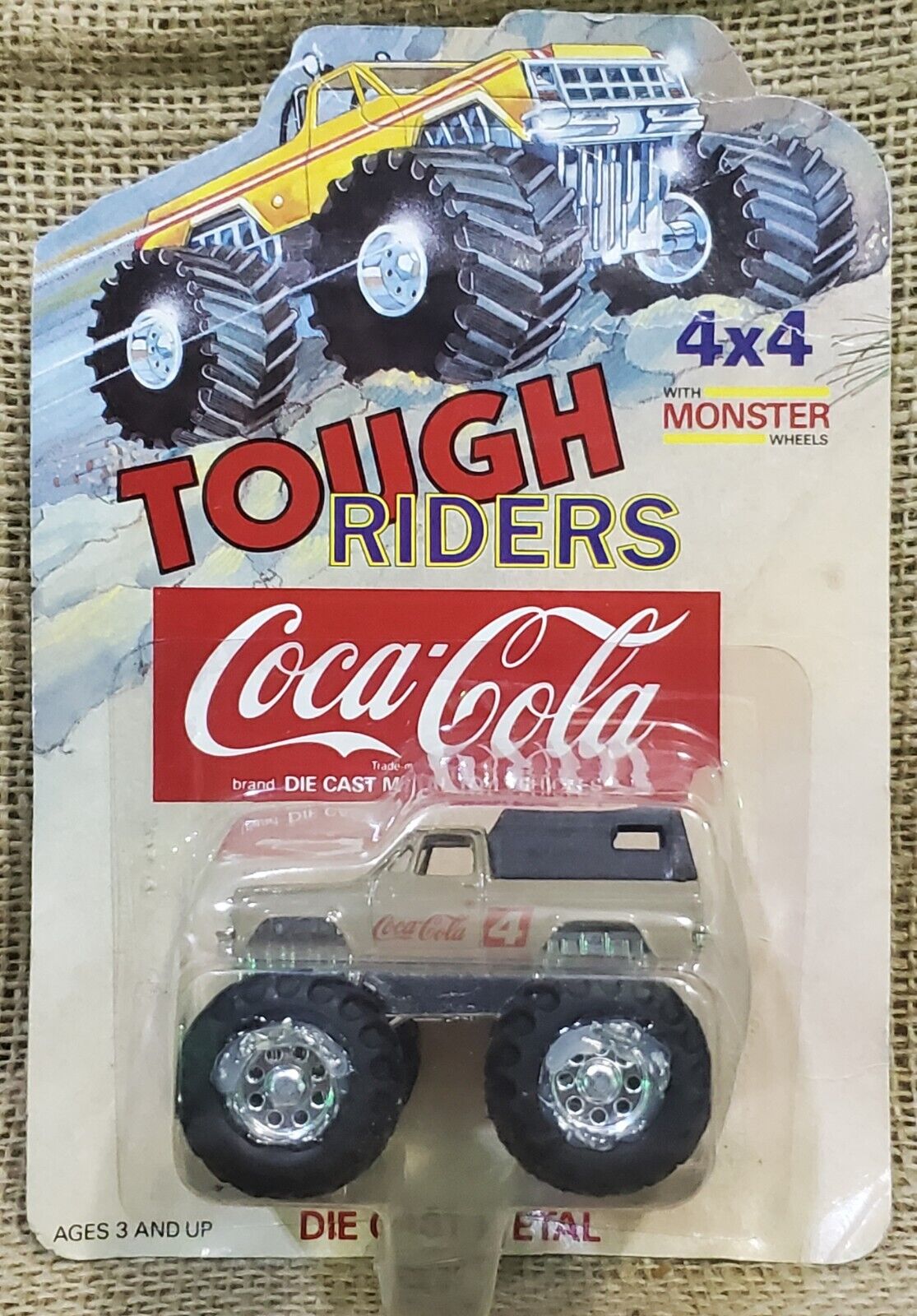 Vintage Coca cola Die Cast “Tough Riders” 4x4 Monster Truck Vehicle #4 Toy NIP