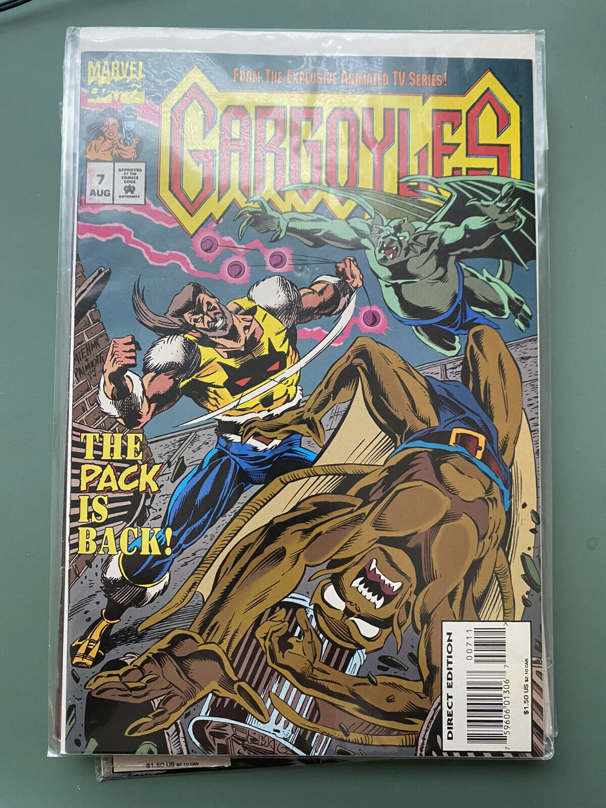 Gargoyles #7 The Pack is Back (Marvel Comics August 1995)