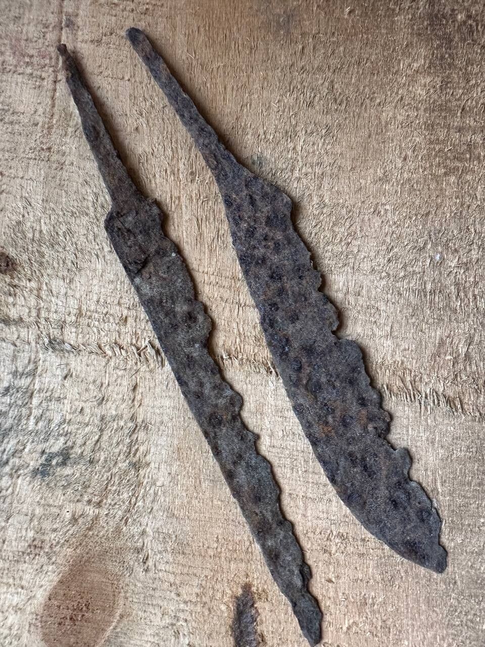 Ancient Iron Knife, Ancient Artifact, Raw (2 knives)