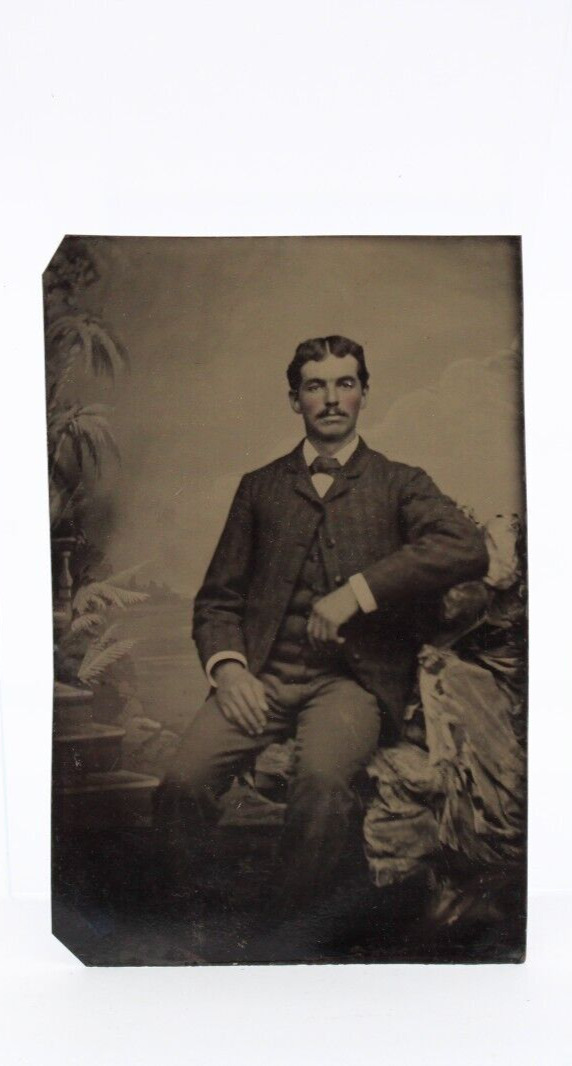 Rich Handsome Dapper Fashionable Man Tinted Cheeks Antique Tintype Gay Int