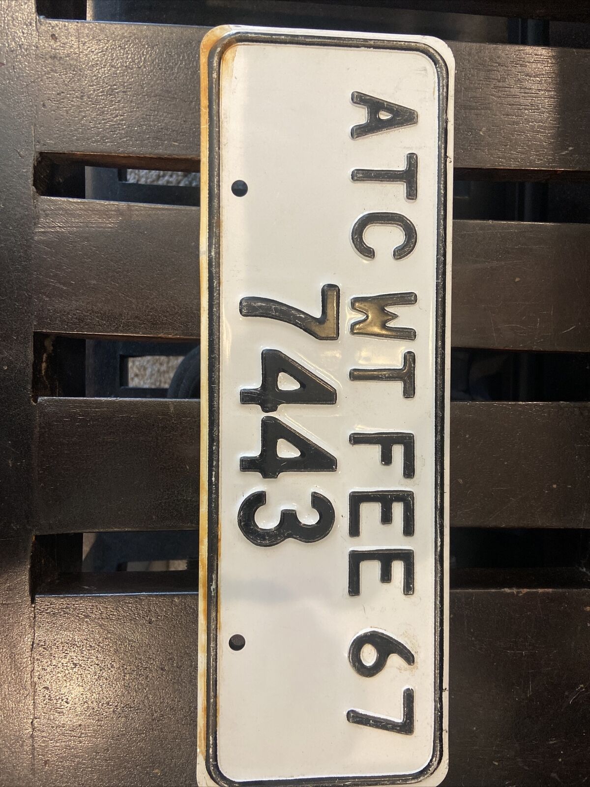 Rare 1967 Commercial Truck ATC Weight Fee   License Plate