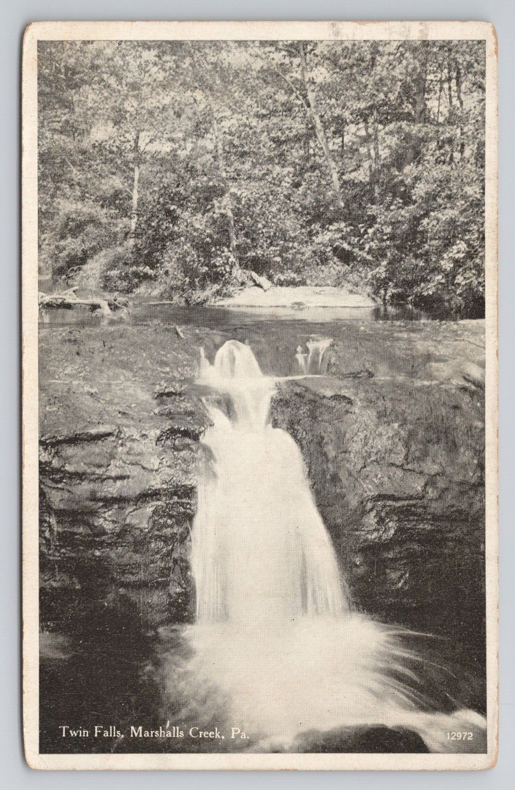 Twin Falls Marshalls Creek Pennsylvania 1923 Antique Postcard