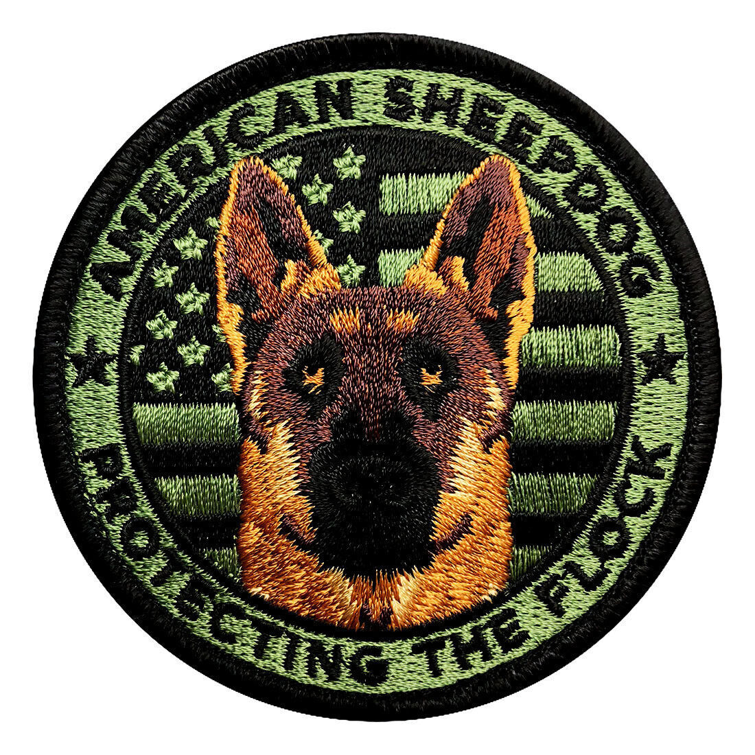 AMERICAN SHEEPDOG PROTECTING THE FLOCK HOOK PATCH (MTB47)