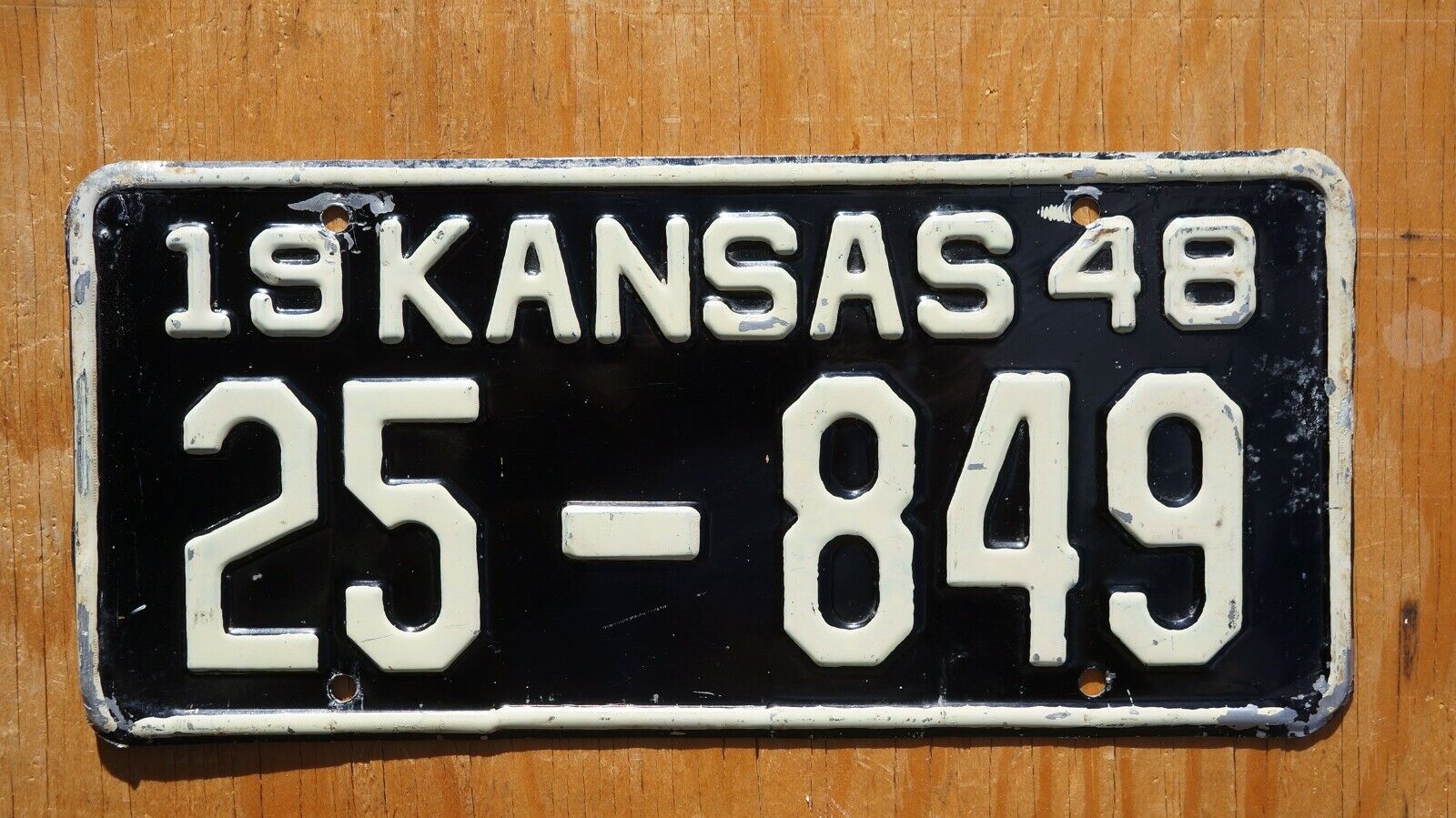 1948 Kansas License Plate # 25 - 849