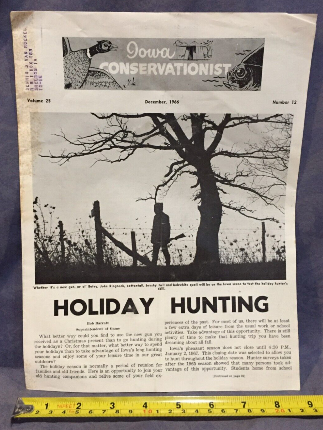 Iowa Conservationist December 1966 Holiday Hunting