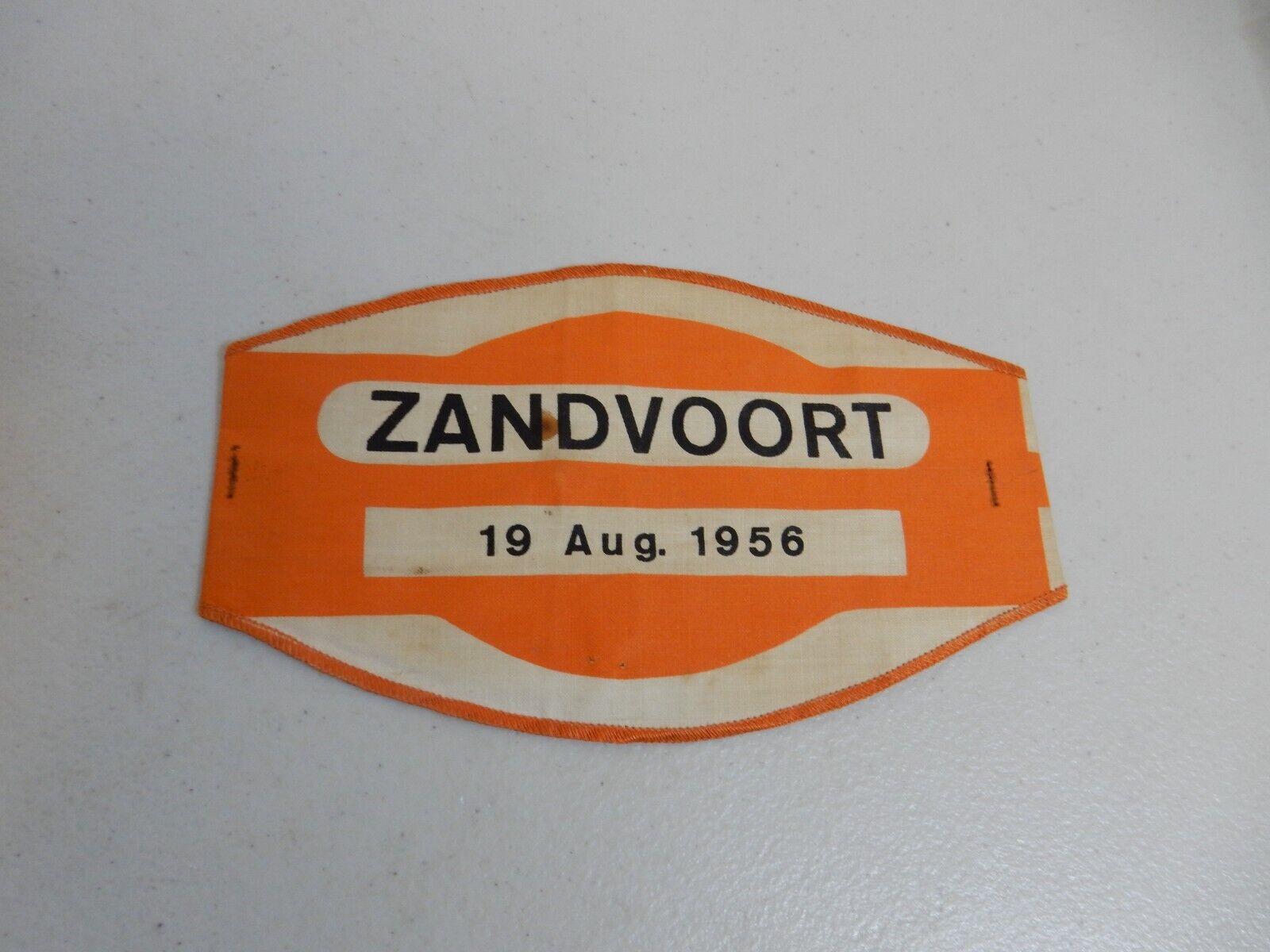 Original 19 August 1956 Zandvoort Netherlands Races Course Marshall Armband
