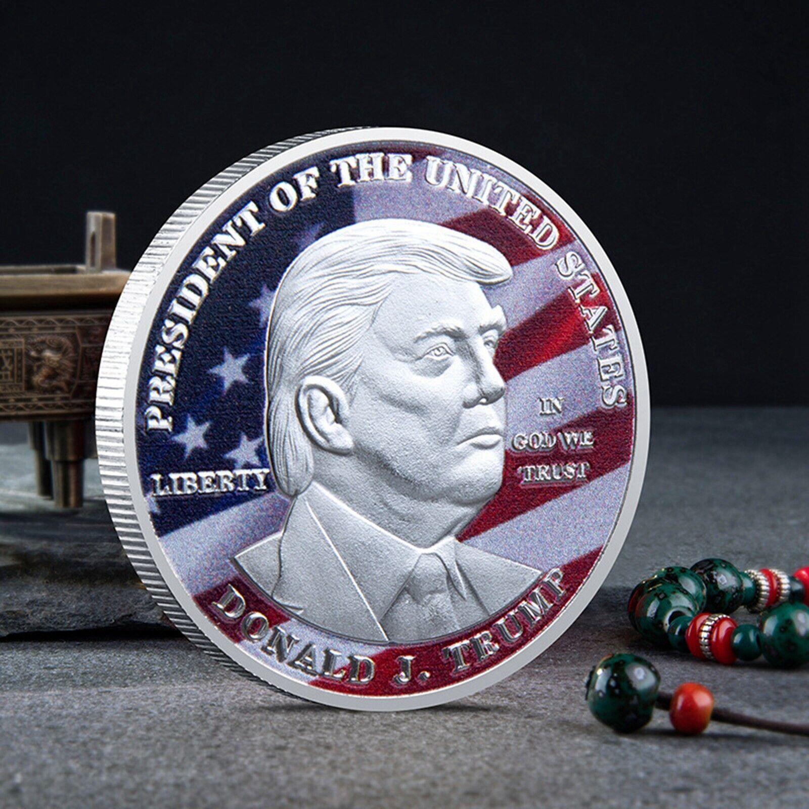 President Donald Trump Inaugural Commemorative Novelty Coin Silver 2024