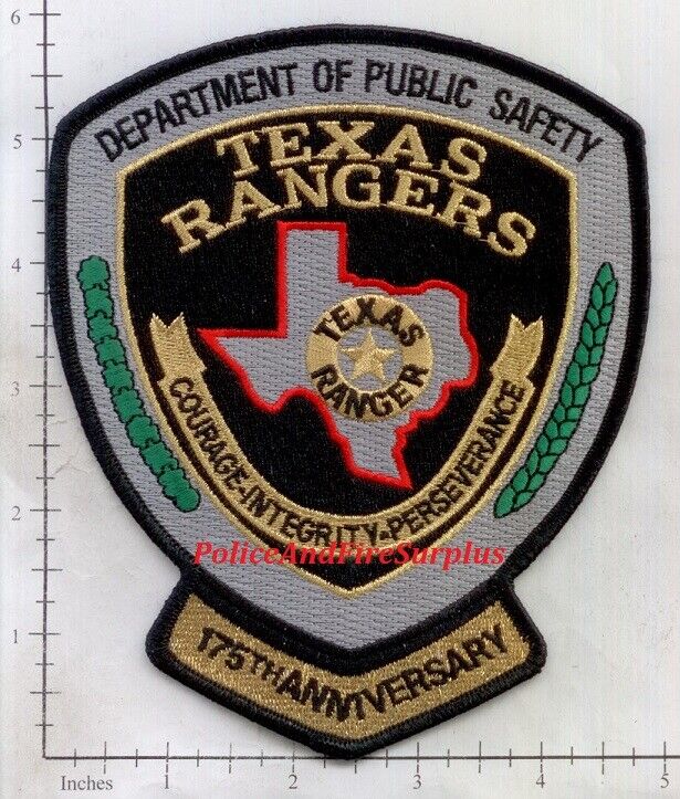 Texas - Texas Rangers 175th Anniversary TX Police Dept Patch Public Safety