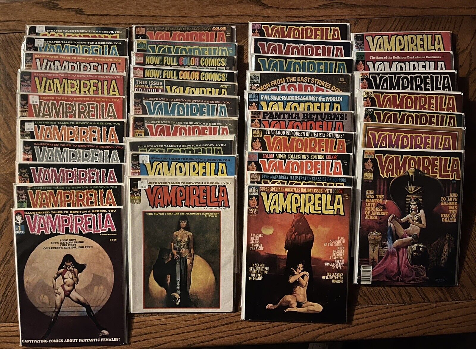 Vampirella 1969 HUGE 37 magazine lot 🔑 1-113 HTF Frank Frazetta Covers Warren